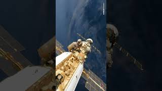 Spacewalk in iss space explore trending elonmusk curiosity [upl. by Dorfman]