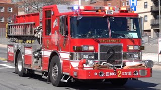 Hackensack Fire Department Engine 2 amp Hackensack Meridian Health EMS 1350 Responding [upl. by Ynnod]