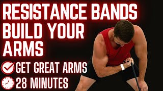 Resistance Bands Arms Workout  Great Arms In 25 Minutes [upl. by Annek202]