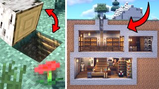 Minecraft Como Hacer una Casa Secreta Perfecta para Survival  Casa Minecraft Tutorial [upl. by Adnahcal]