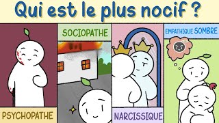 Psychopathes sociopathes narcissiques et empathiques sombres Qui est le plus nocif mentalement [upl. by Iney]