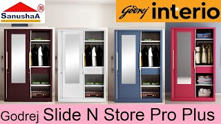 Godrej Interio Sliding Door Design Steel Almirah and Cupboards  Godrej almirah  Godrej Wardrobe [upl. by Nalloh]