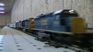 Fastest CSX HO scale model train on YOUTUBE [upl. by Arahsat]