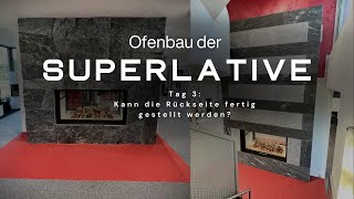 Ofenbau der Superlative  Tag 3 Kann die Rückseite fertig gestellt werden  DAS OFENZENTRUM [upl. by Anikat]