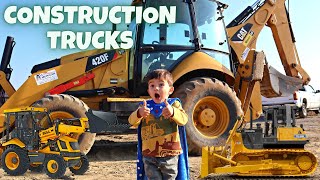 Construction Trucks for Kids  Excavator Bulldozer Skid Steer  Fun Educational Video for Toddlers [upl. by Celtic883]