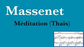 Massenet  Méditation Thaïs for Violin Piano Karaoke [upl. by Kathy]