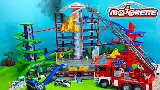 Hot Wheels Action mit der Majorette Super City Garage  Fire Truck amp Police Toys [upl. by Fraze]