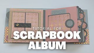 SCRAPBOOK ALBUM TUTORIAL  SCRAPBOOK IDEAS [upl. by Melesa]