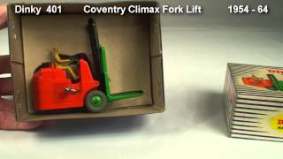 1954 Dinky Diecast model 401 Coventry Climax Fork Lift adultdiecast [upl. by Tlaw]