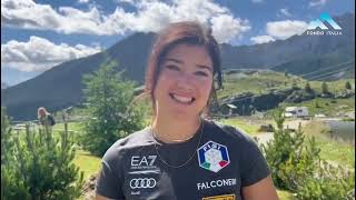 Biathlon intervista a Linda Zingerle nel corso del raduno della Nazionale italiana a Livigno [upl. by Aromat]