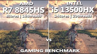 AMD RYZEN 7 8845HS vs INTEL i5 13500HX Gaming Benchmark Test  RTX 4050  Acer vs Lenovo [upl. by Sukramaj863]