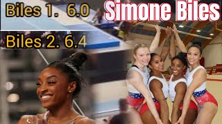 Simone biles USA acrobacias difíceis biles 1 e 2 outros elementos olimpíadas ginástica artística [upl. by Lilyan]