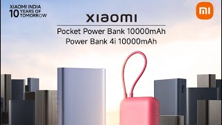 Xiaomi Pocket Power Bank amp Power Bank 4i with 10000mAh capacity launching on July 9 [upl. by Ainafets]