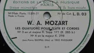 W A Mozart Quartets for flute and strings I  Jean Pierre Rampal Trio Pasquier [upl. by Johna]