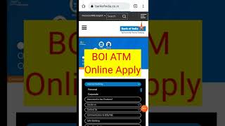 Bank Of India Debit Card Apply Online 2022 BOI New ATM Card Online kaise apply kre shorts [upl. by Dearr829]