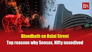 Stock market crash Top reasons why Sensex Nifty nosedived  Nifty 50  Bank nifty  BSE  NSE [upl. by Attelrahs]