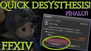 Features of FFXIV Quick Desynthesis  Patch 53 [upl. by Naivat]