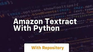 Amazon textract with python [upl. by Vershen]