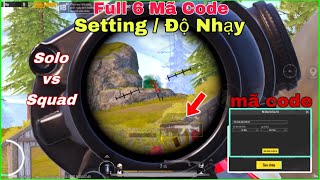 PUBG Mobile  Full 6 Mã Code Setting  Độ Nhạy IOS  Android Solo Squad  NhâmHNTV [upl. by Olotrab549]