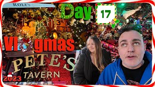 Vlogmas 17 NYC Christmas Bar Crawl Tour 2023 Rolfs Paddys Oscar Wilde amp Petes Tavern Review [upl. by Cutlerr]