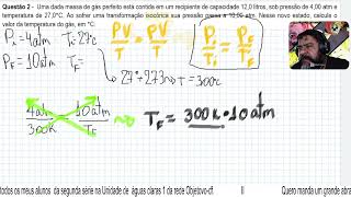 Estudo dos Gases Lista de Revisão [upl. by Ennaillij]