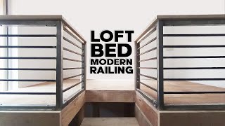 EASY DIY Metal  Wood Railing for LOFT STYLE BED [upl. by Ahsotan]