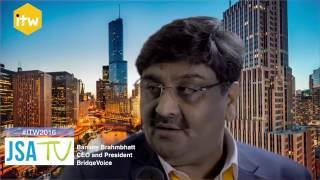 BridgeVoices CEO Bankim Brahmbhatt Talks Carrier Solutions at ITW 2016 [upl. by Terrilyn789]