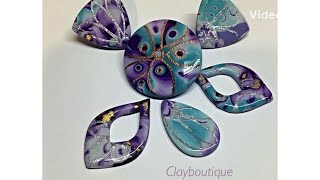 Embossing Powders on Polymer Clay  Mokume Gane [upl. by Aikemal]