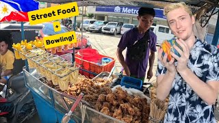 STREET FOOD amp BOWLING In The Philippines 🇵🇭 philippines [upl. by Armillia]