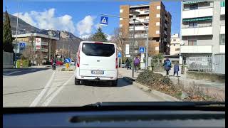 Trento Italy Car drive  coop supermarket direzionale trento sub going to damiano chiesa trento [upl. by Candide199]