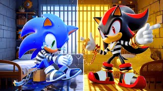 RICH SHADOW x POOR SONIC Are Trapped In Prison🤔 Funny Story  Sonic The Hedgehog 3 Animation [upl. by Airdnahs383]