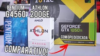 Athlon 200GE vs Pentium G4560 GTX 1050 Ti  15 Jogos em Full HD [upl. by Silvie]