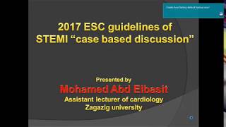 MSA STEMI lecture part 1 Dr Mohamed Abd Elbasit [upl. by Therron]