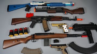 Shell ejecting Sniper Rifle Kar98k Toy Gun  AK47 Nerf Gun Granade launcher  Toy Guns Collection [upl. by Kcinomod]