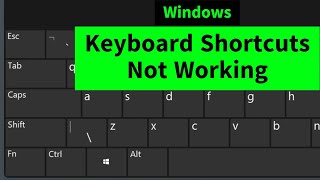 Windows Shortcut Keys Not Working  How to Fix Shortcut Keys not Working Issue in Windows 71011 [upl. by Sharos]