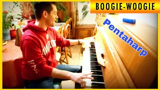 Ben Toury plays an oldfashioned Boogie Woogie on piano with harmonica [upl. by Thirzia]