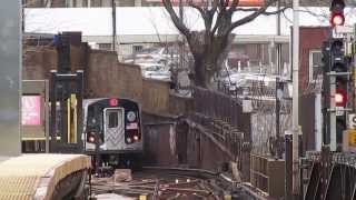 MTA NYC Subway 8th Avenue Bound R143 L Train Departs Broadway Junction [upl. by Pricilla]