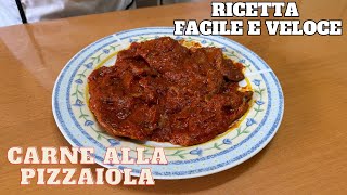 Carne alla pizzaiola  Ricetta facile e veloce [upl. by Lessig586]