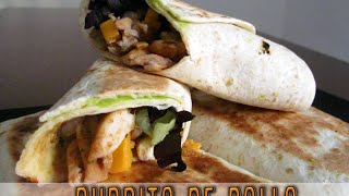 COMO HACER BURRITO DE POLLO BARBACOA [upl. by Lonny894]