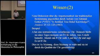 Einführung in die Theoretische Philosophie 9 Vorl Teil II [upl. by Leunamnauj]