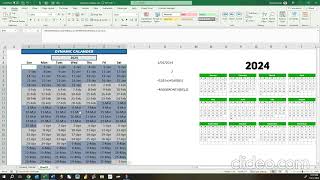 Dynamic Calendar in Excel [upl. by Sparks]