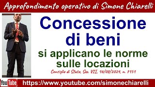 Concessione di beni si applicano le norme sulle locazioni  SENTENZA 1882024 [upl. by Phenica]