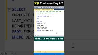 SQL Daily Challenge 01  SQL Telugu Tutorial sql shorts [upl. by Eicats]