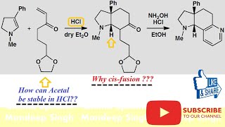 Why no Acetal deprotection using HCl Why cisstereochemistry Synthesis of Pyridine [upl. by Tolecnal740]