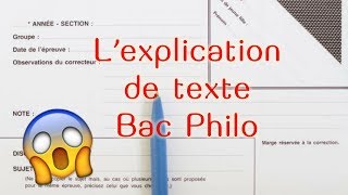 5 astuces pour lexplication de texte au Bac Philo [upl. by Suilienroc]