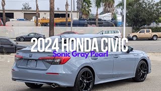 2024 Honda Civic Sport Hatchback  Sonic Grey [upl. by Ahseenal]