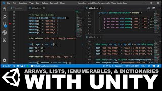 Unity C Fundamentals  Collections Arrays Lists IEnumerables and Dictionaries [upl. by Chapel391]