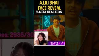 Sooneeta Reaction 😇 On Ajju Bhai Face Reveal🤑  shorts freefireshorts [upl. by Aisad]