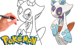 How To Draw FROSLASS POKEMON 478  Generation 4 [upl. by Adnalro]