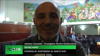 Consiglio a Giugliano sostegno al bar dopo bomba e approvazione Dup [upl. by Annairt]